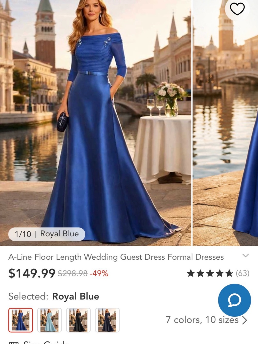 Off-Shoulder Light Gray A-Line Evening Gown